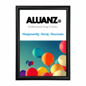 Premium Aluanz kliklijst 25 mm zwart - aluminium posterframe