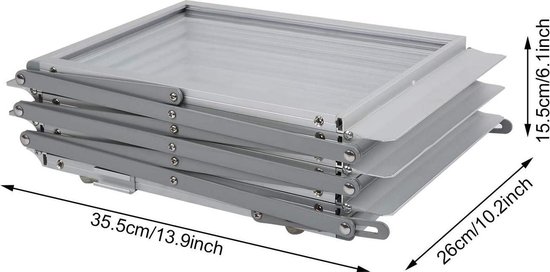 Brochurehouder 6 vaks A4 - aluminium zigzag model incl. luxe transportkoffer - Afbeelding 4