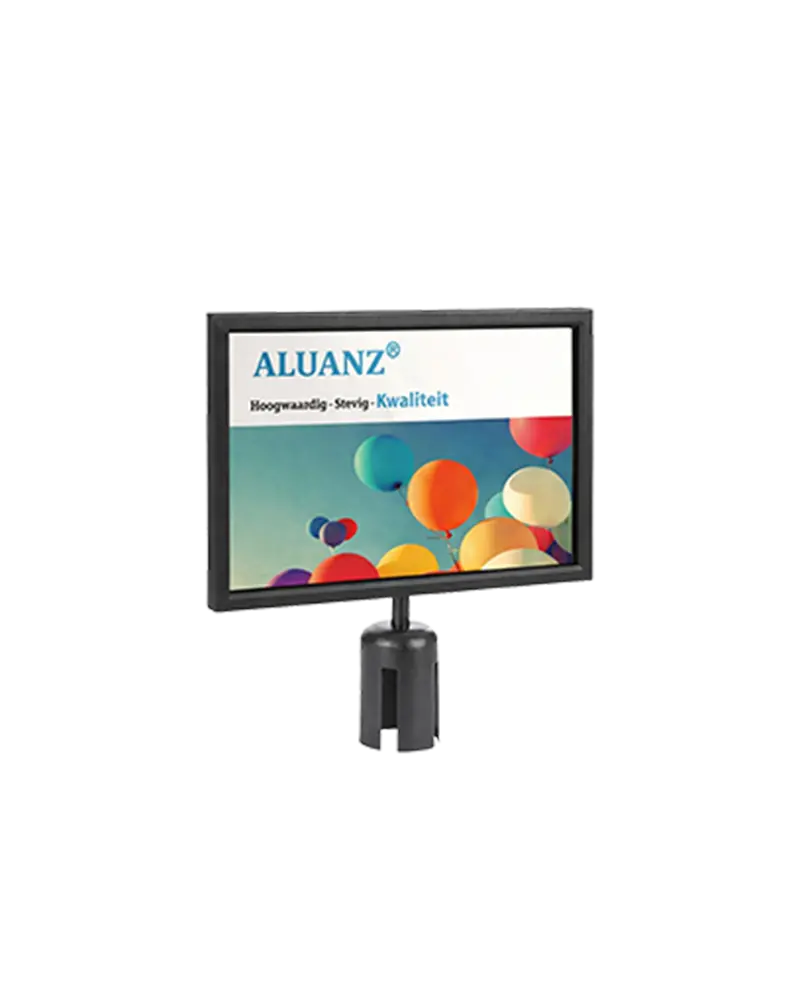 Stalen A4 posterframe voor afzetpaal – insteekkader - Afbeelding 2