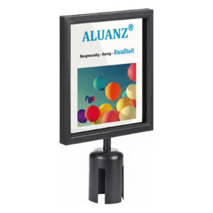 Stalen A4 posterframe voor afzetpaal – insteekkader