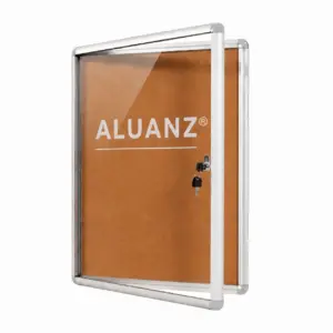 Aluanz postervitrine met kurken achterwand