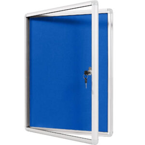 Afsluitbare postervitrine met vilten achterwand