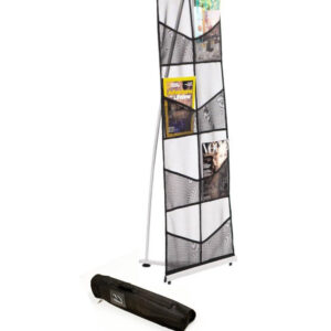 Brochurehouder 8-vaks A4 – stretch model incl. draagtas