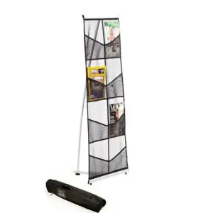 Brochurehouder 8-vaks A4 – stretch model incl. draagtas