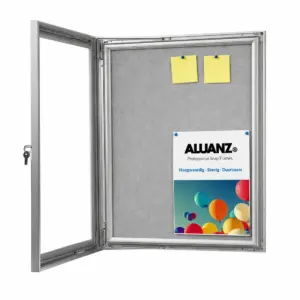 Postervitrine / prikbord met vilten achterwand - outdoor & indoor